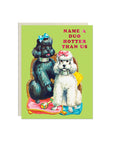Hot Duo Poodles | Greeting Card