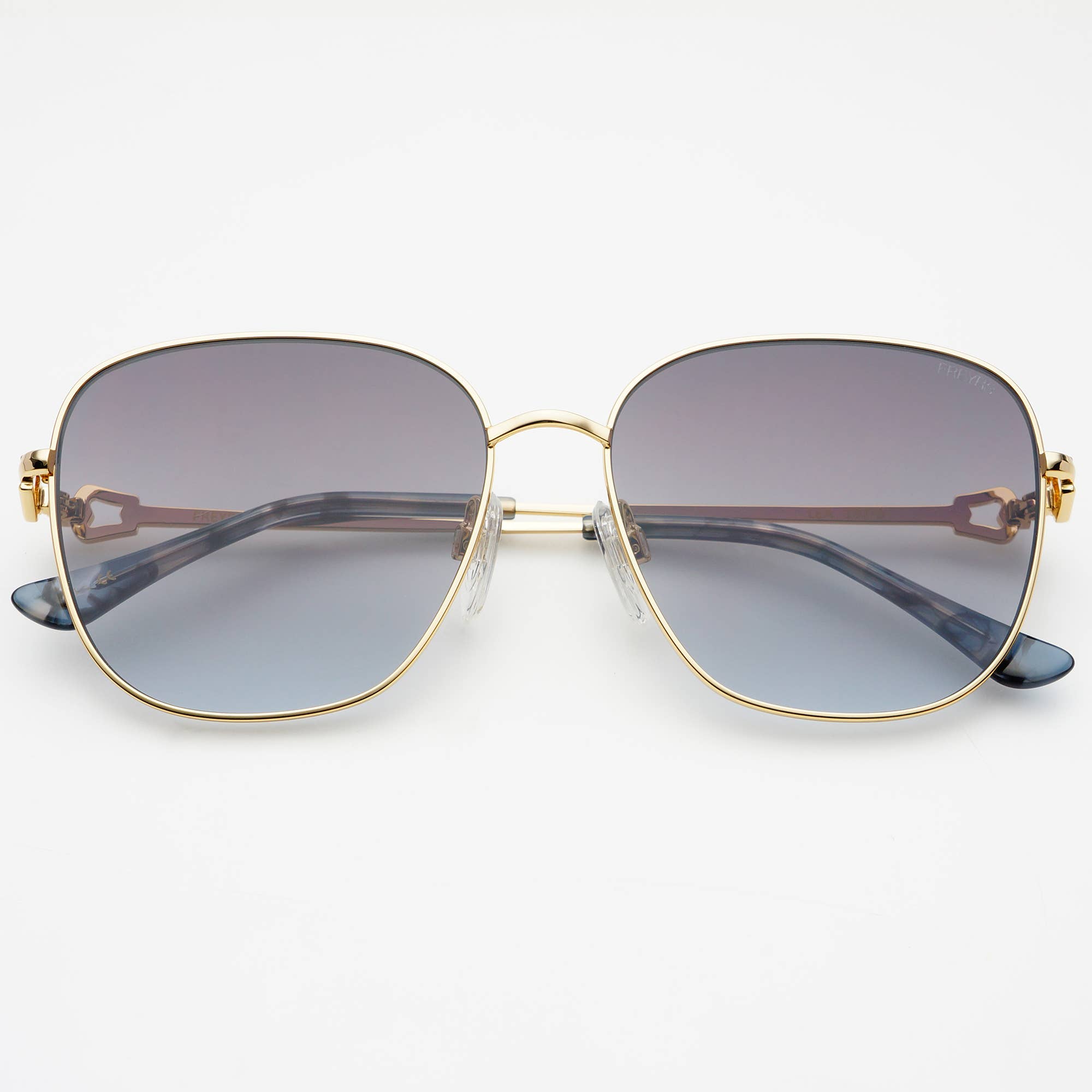 Lea Sunnies: Gold/Gradient Gray