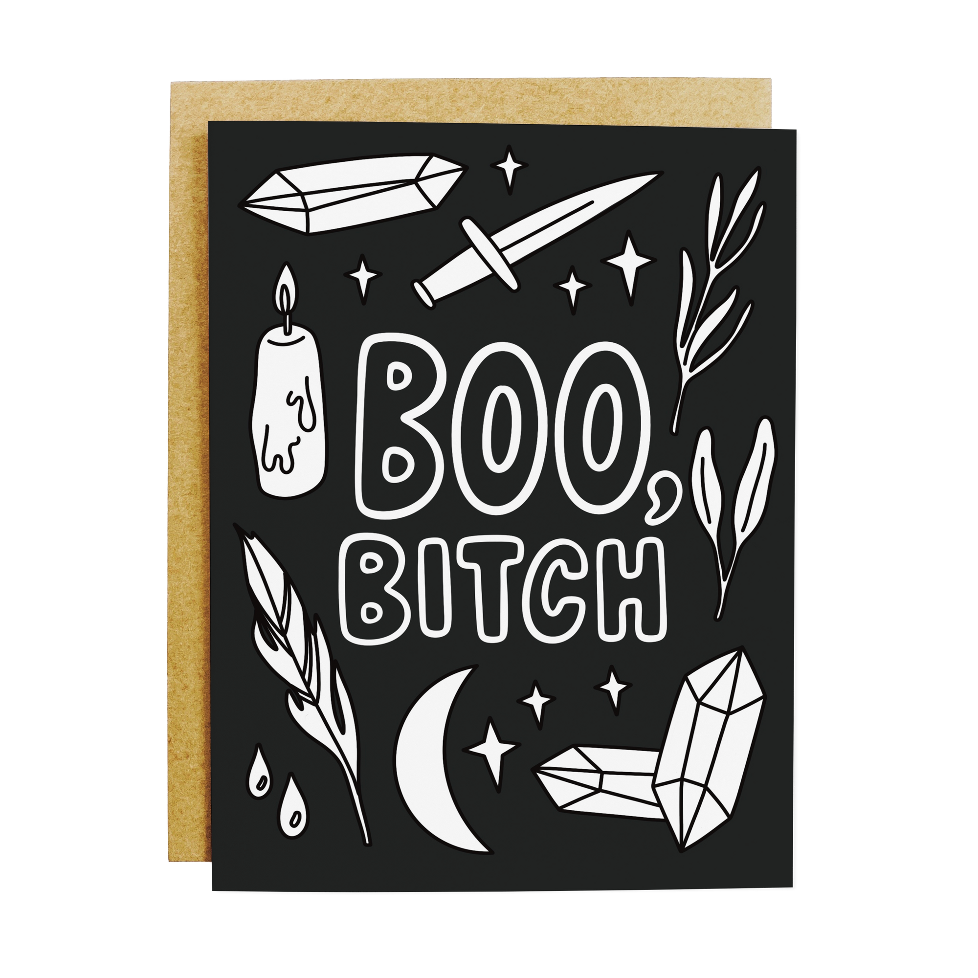 Boo Witch Greeting Card: Boo bitch