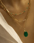 Cameo Malachite Pendant