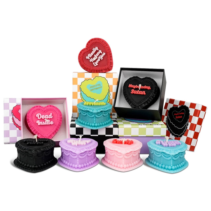 Vintage Heart Cake Candle | Dead Inside