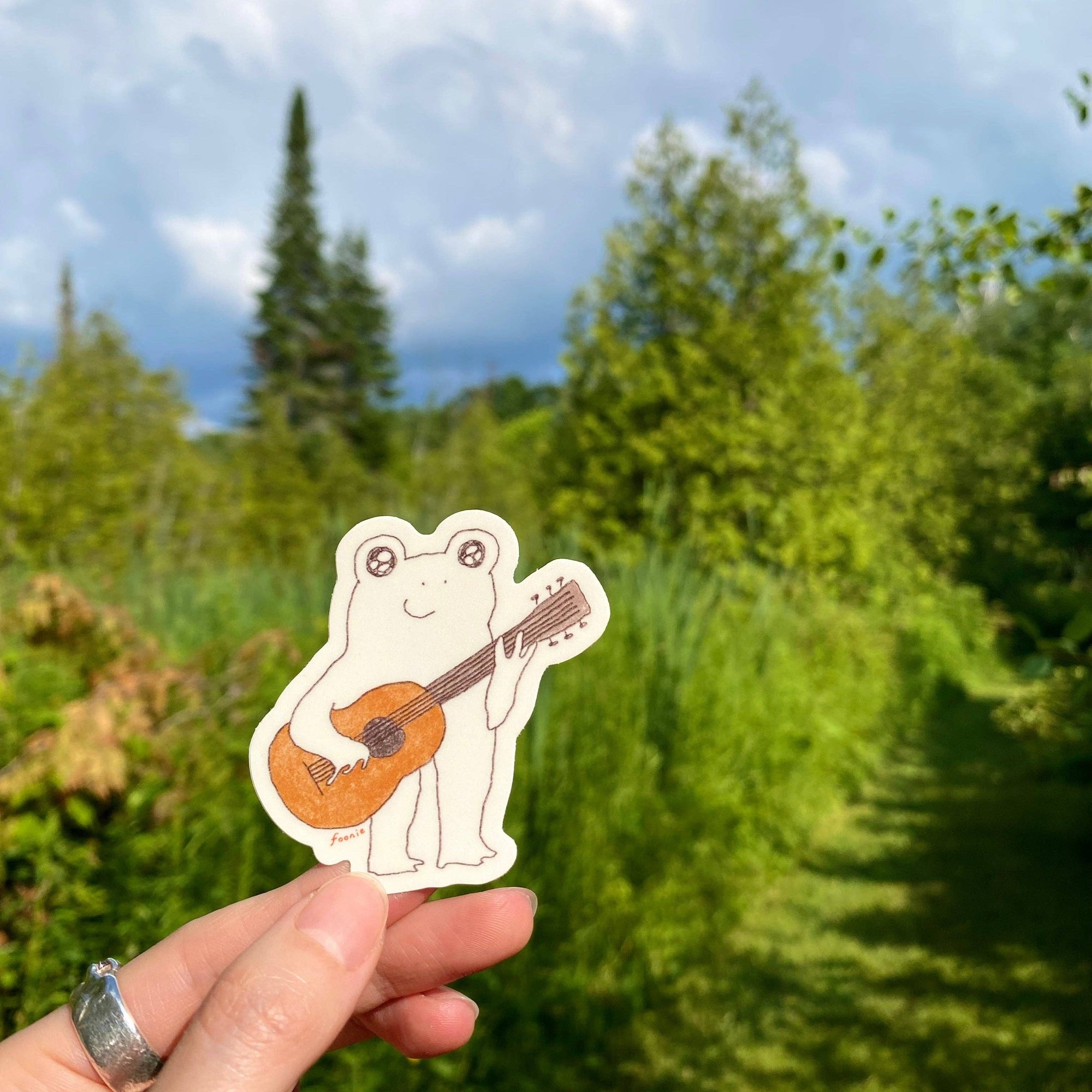 Guitar Frog Sticker