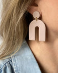 Arch Earrings: Blush Pink