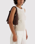 Mini Nylon Shoulder Bag: Coffee