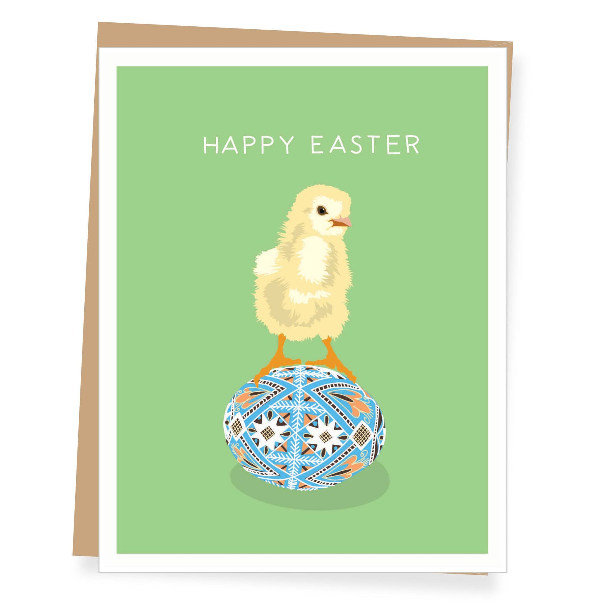 Chick with Ukrainian Egg | Greeting Card