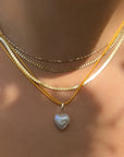 Puffy Pearl Heart Pendant