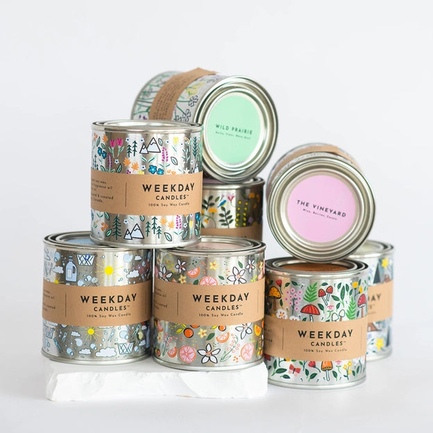 Weekday Candles | Cottage Therapy Paint Tin Candle