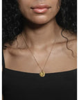 Rose Coin Necklace | Gold