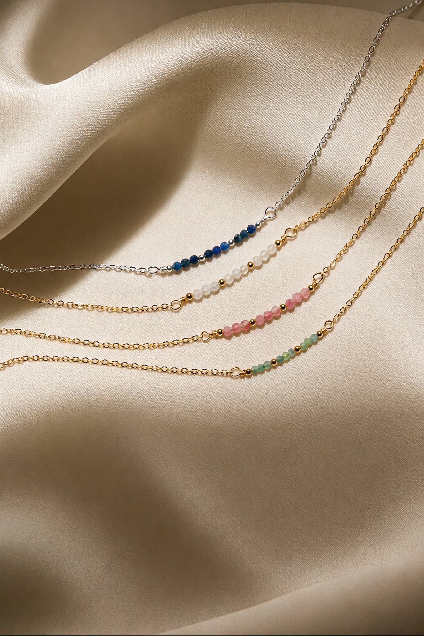 Birthstone Bar Necklace | Gold