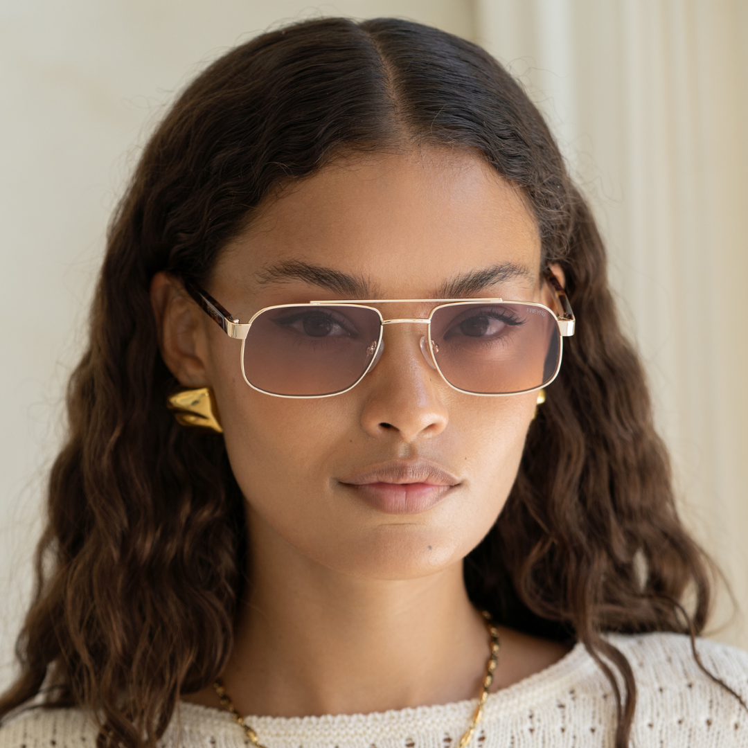 Vesper Sunnies: Gold / Sunset