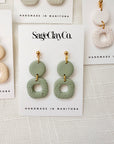 Harper Clay Earrings | Linen