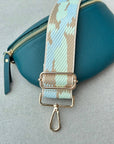 Crossbody Handbag:  Turquoise Leather
