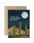 Moon and Back Greeting Card