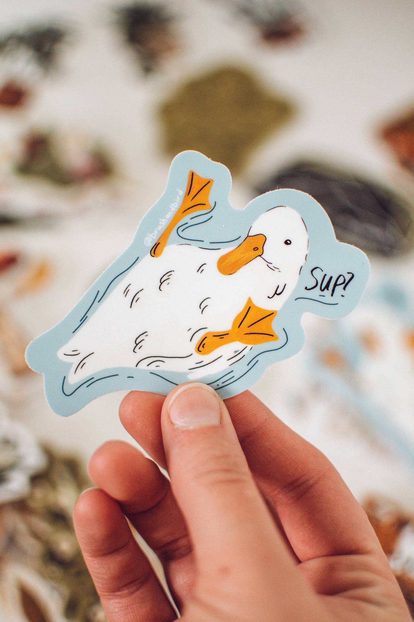 Cute Duck Vinyl Sticker