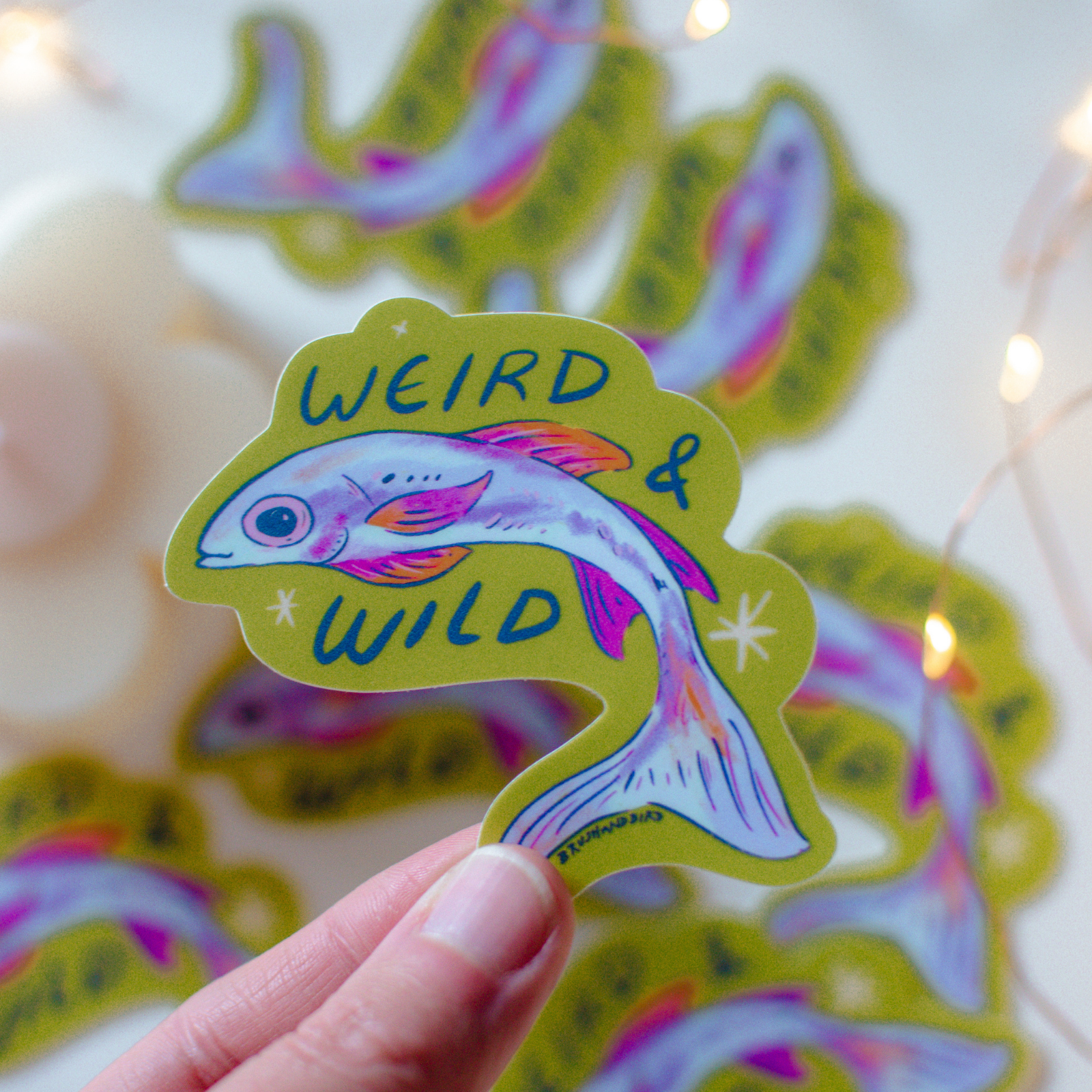 Green Fish Sticker