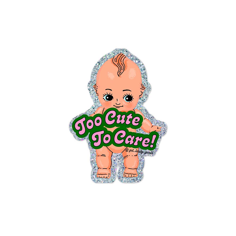 Too Cute Kewpie Glitter Holo Sticker