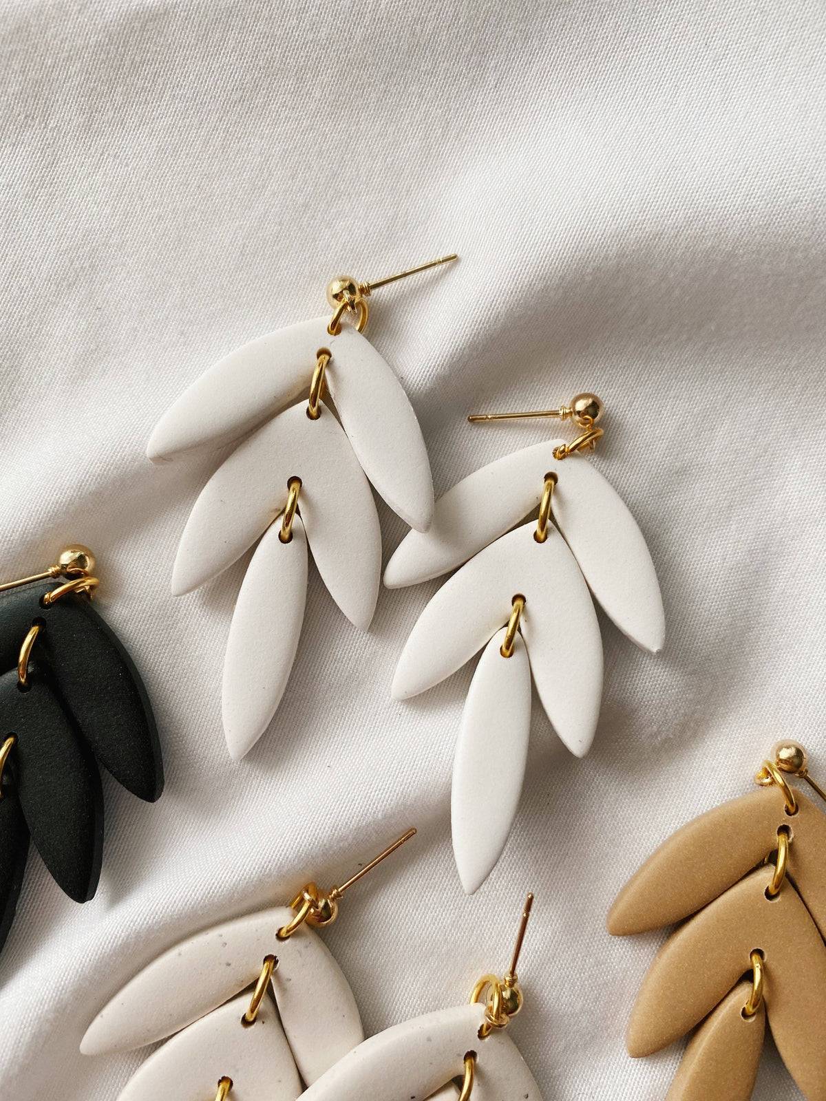 Dahlia Clay Earrings | Chiffon