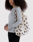 Cream and Black Polka Dot Tote