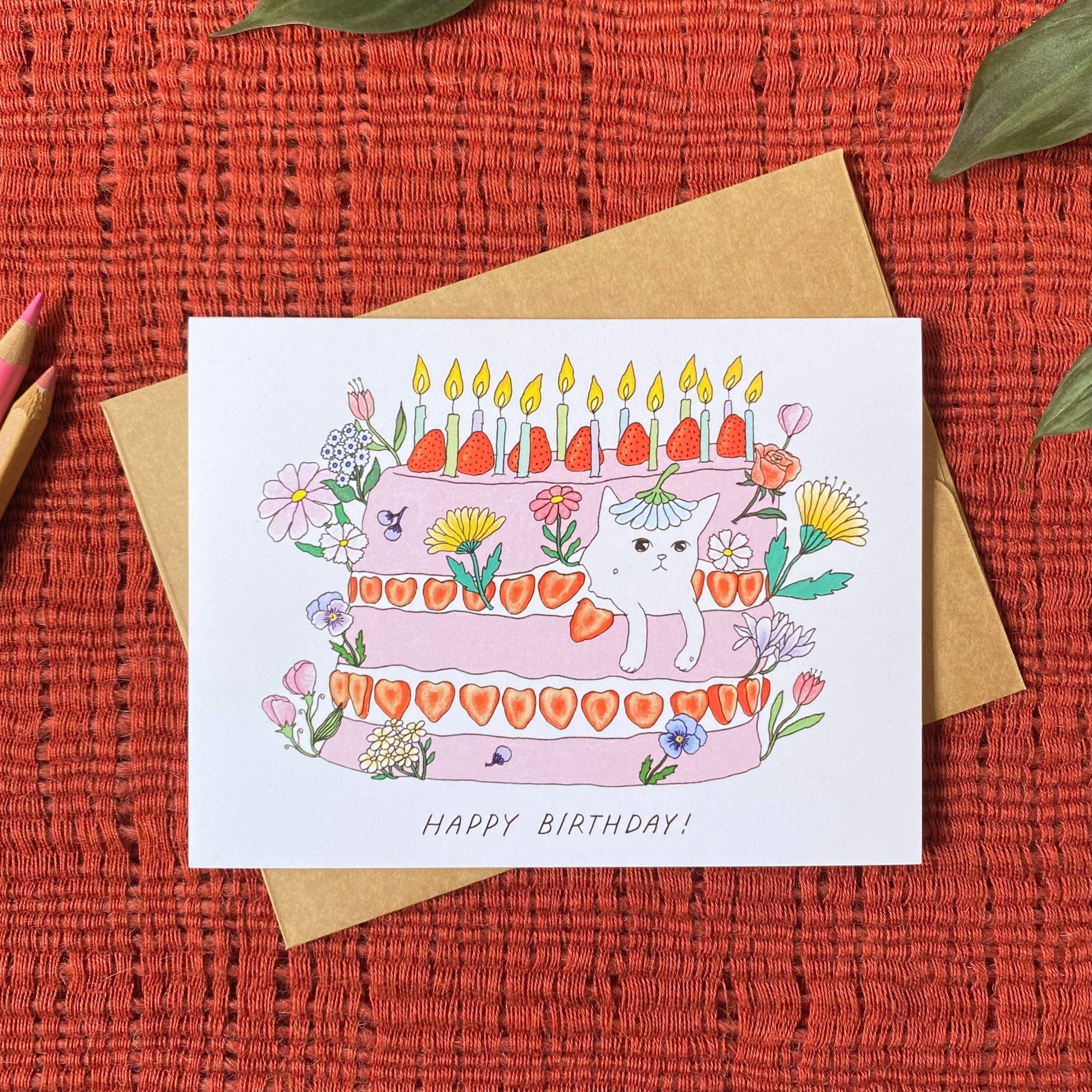 Cat Cake - Birthday Card