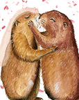 Prairie Dog Couple - Funny Wedding Card