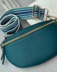 Crossbody Handbag:  Turquoise Leather