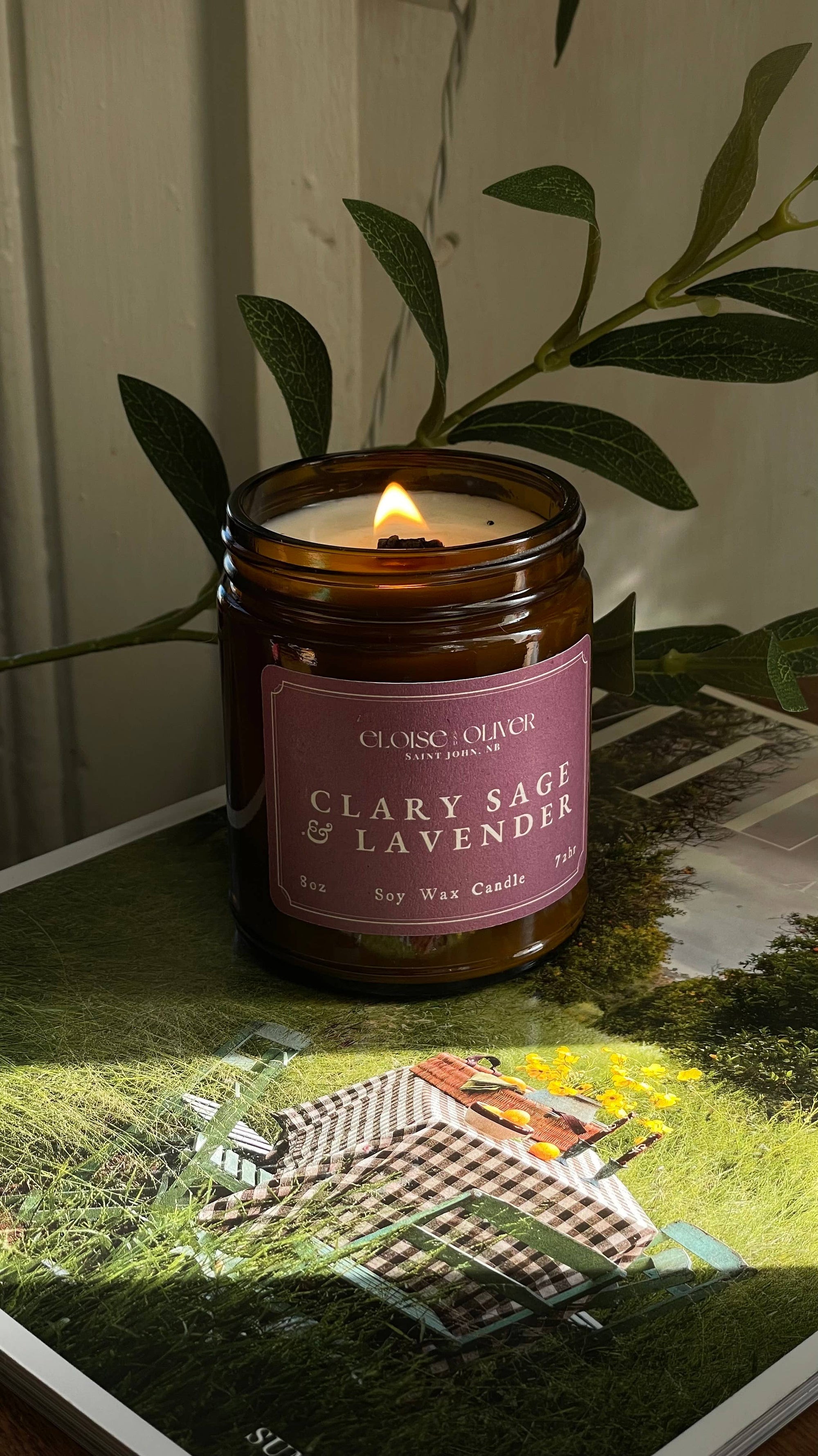 Clary Sage and Lavender Scented Candle