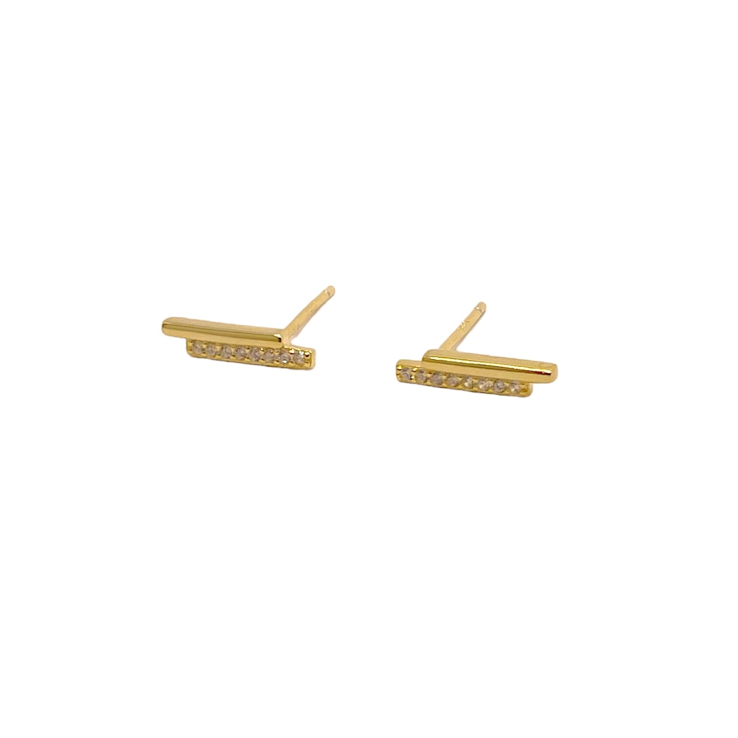 Pavé Double Bar Stud