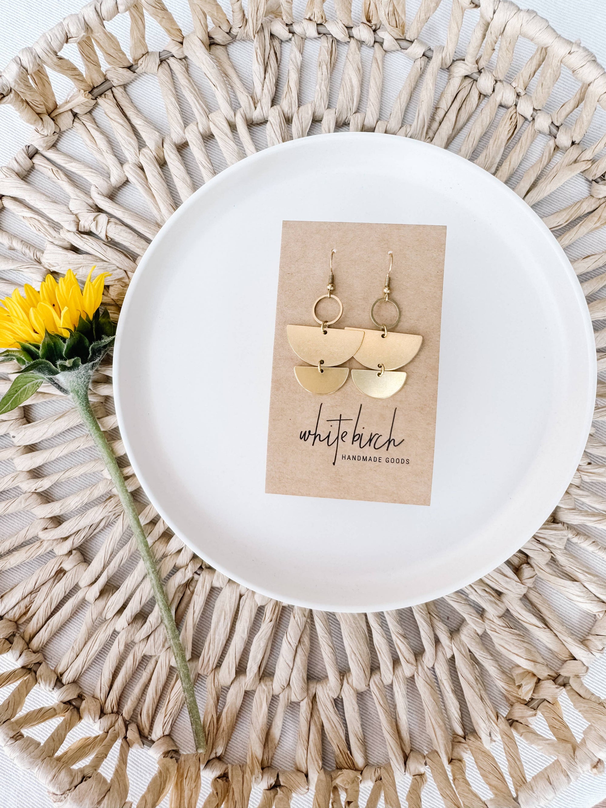 Brass Funky Earrings