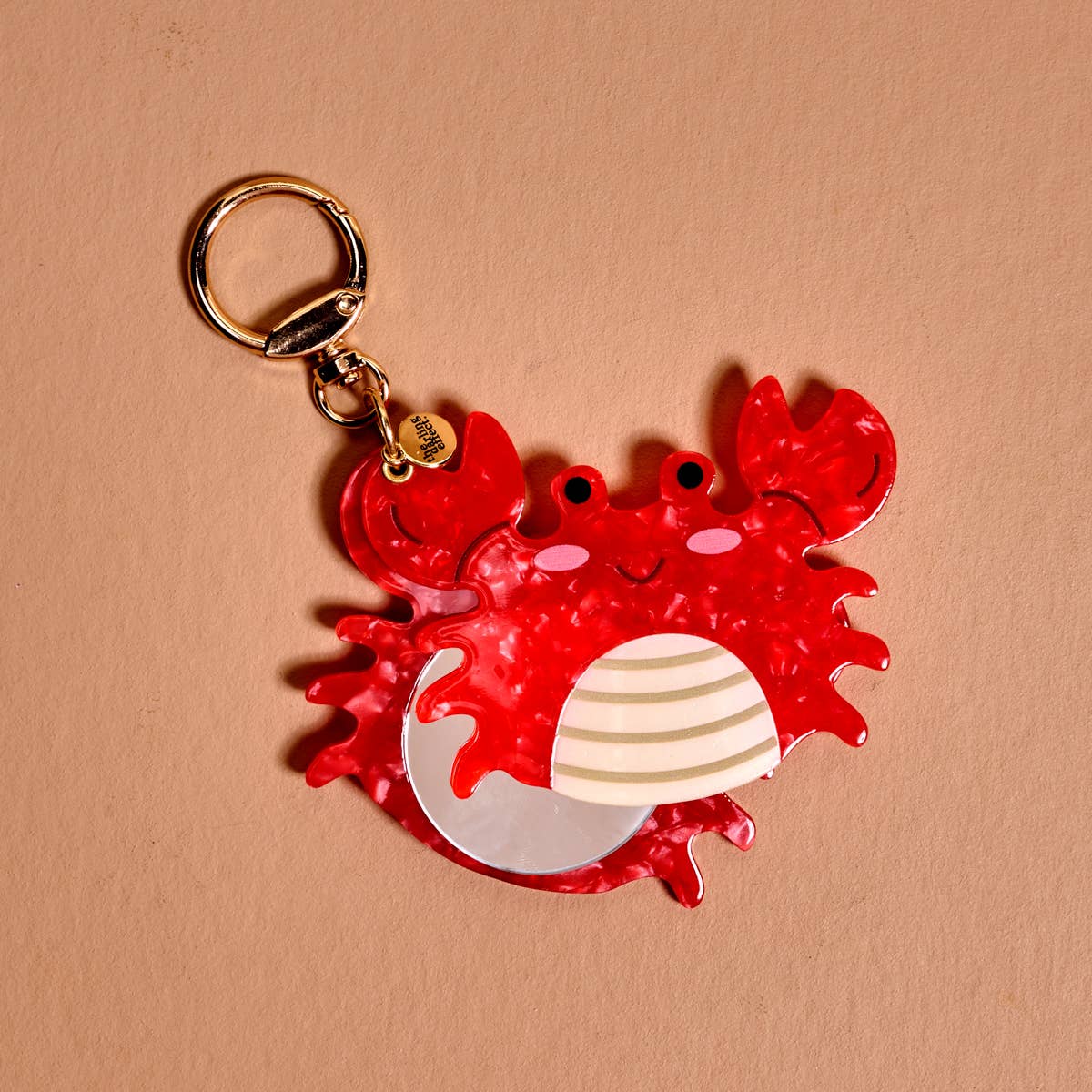 Mini Mirror Bag Charm: Crab