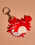 Mini Mirror Bag Charm: Crab