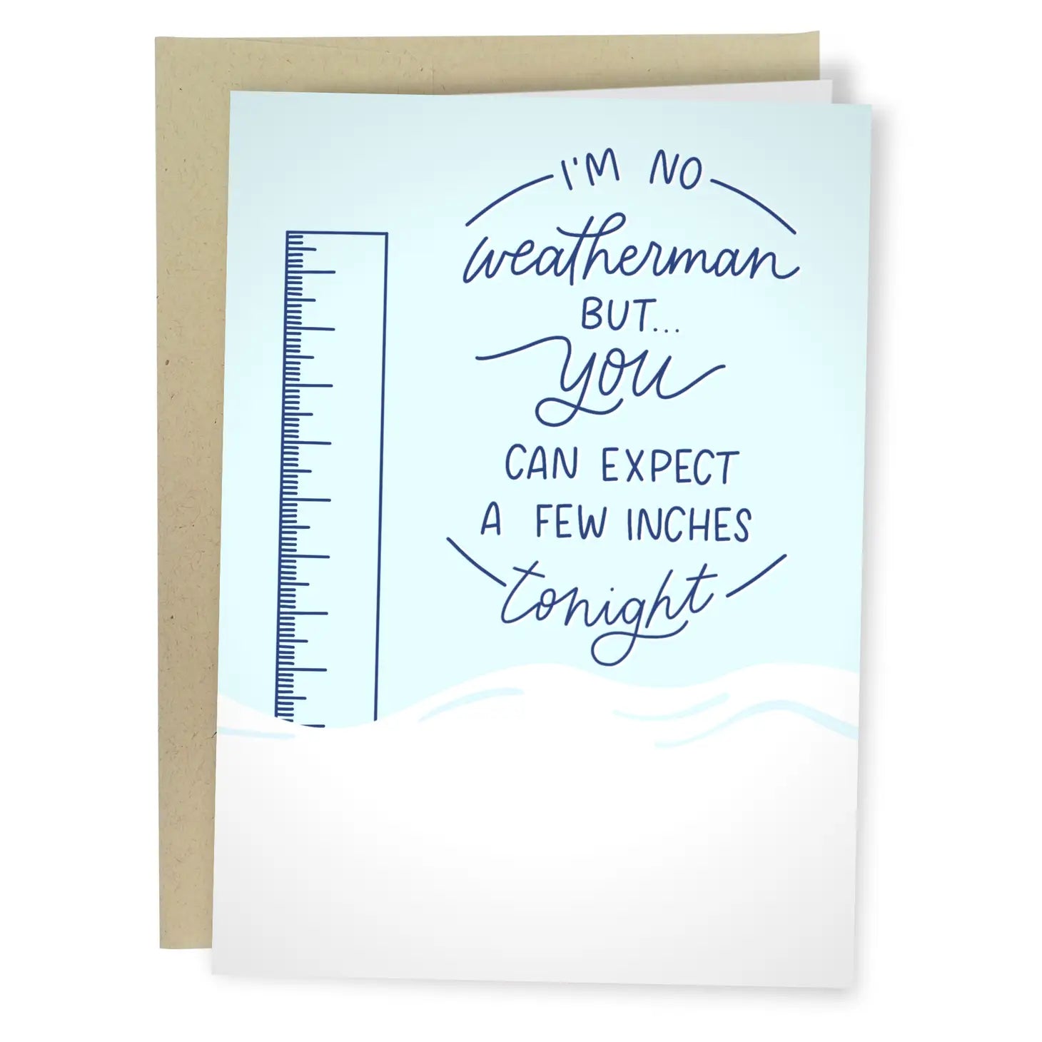 Expect A Few Inches - Greeting Card