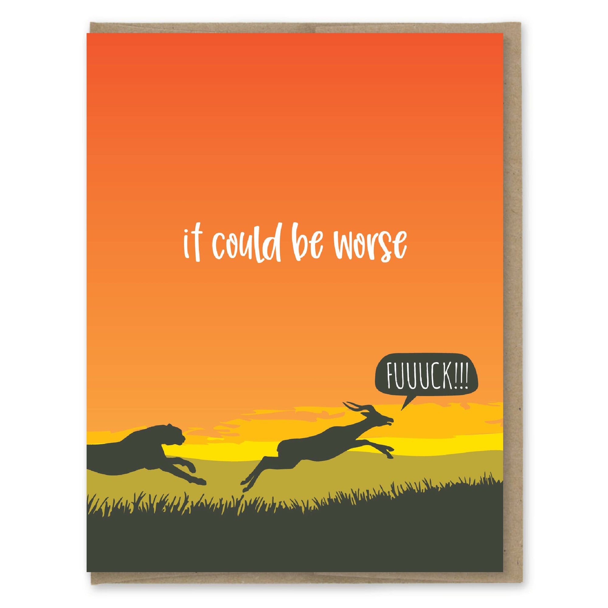 Could Be Worse Gazelle | Greeting Card