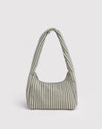 Small Nylon Meringue Bag - Sage Stripe