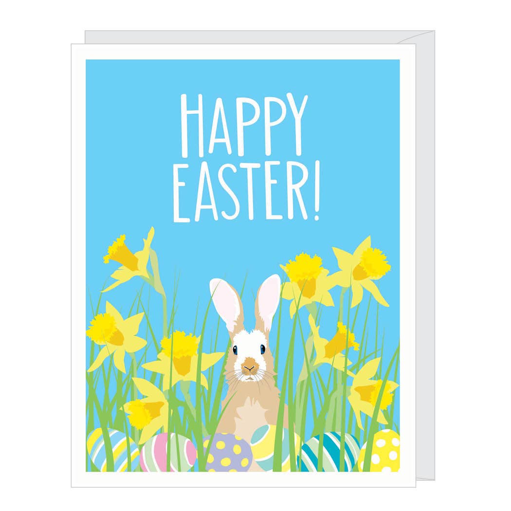 Bunny With Eggs | Greeting Card