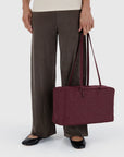Baggu Medium Nylon Bowler Bag | Mahogany