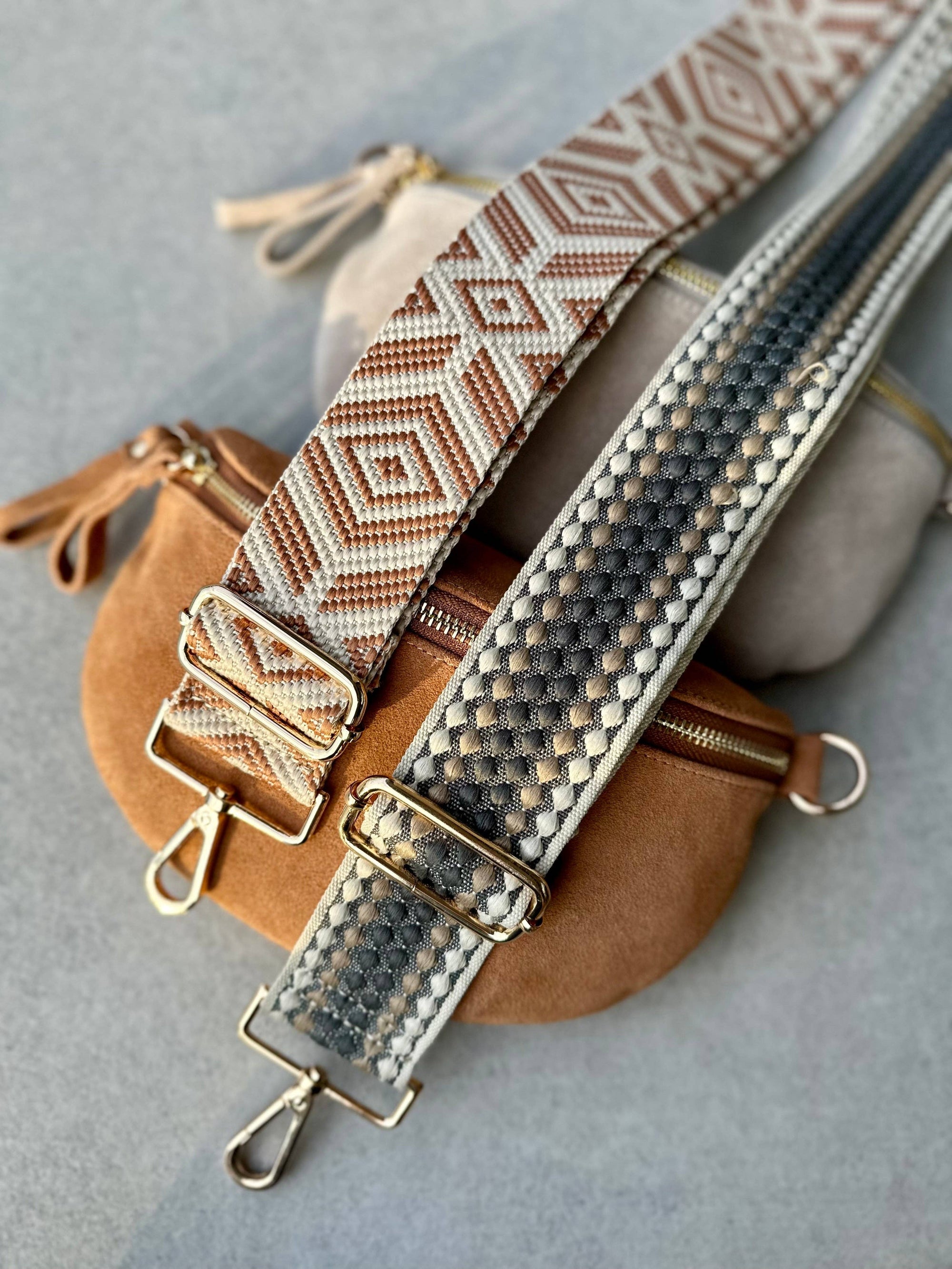 Crossbody Handbag: Rust Brown Suede Leather