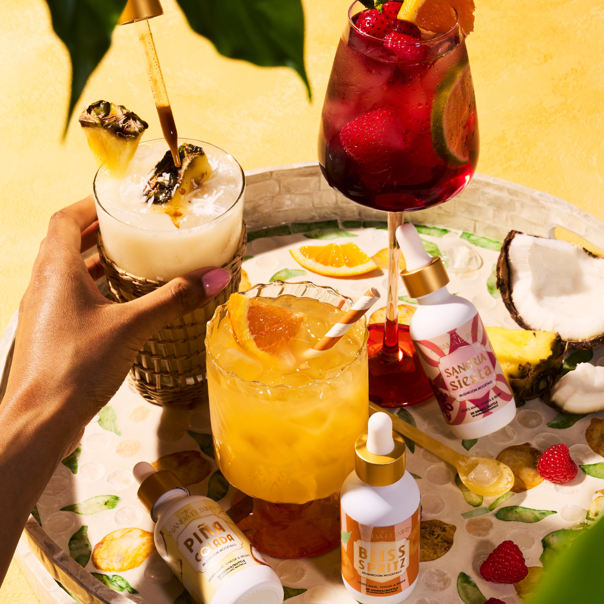 Mushroom Mocktails: Piña Colada