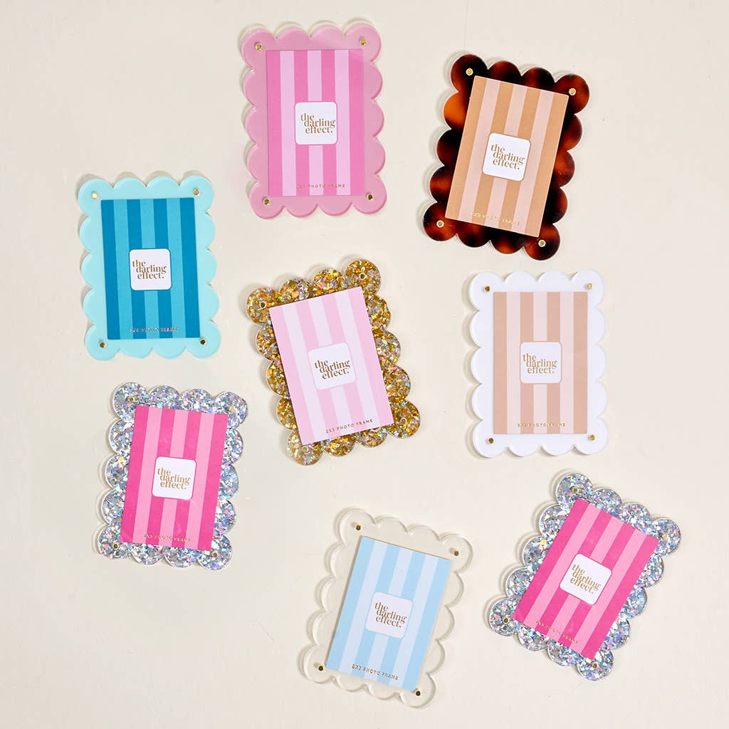 Mini Acrylic Picture Frame Magnet: Hot Pink