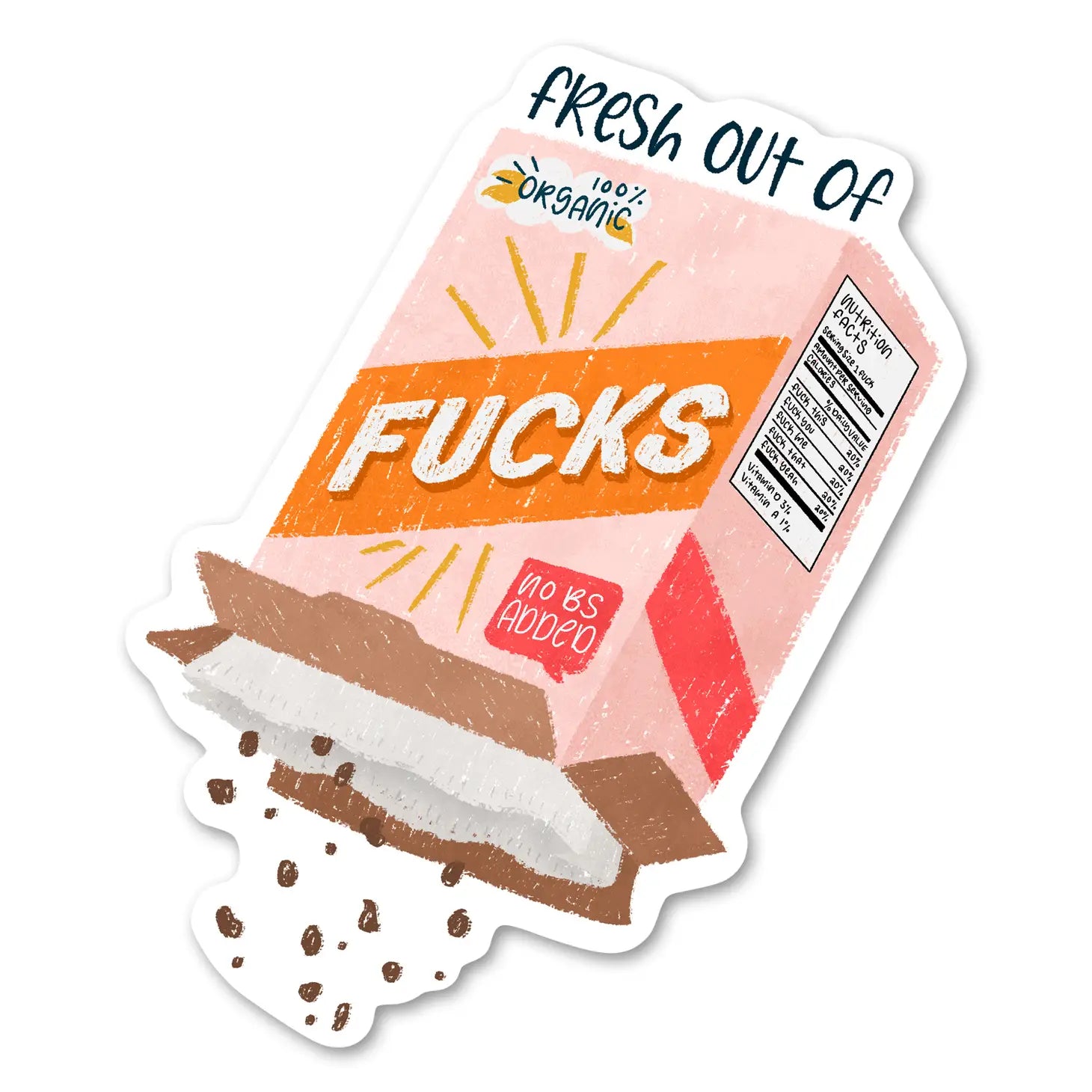 Fresh Out Of Fucks - Sticker