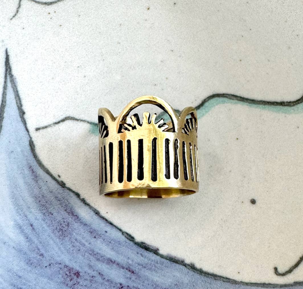 Brass Bandana Slide Ring | Leah