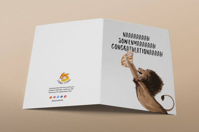Lion King Baby - Funny New Baby Card