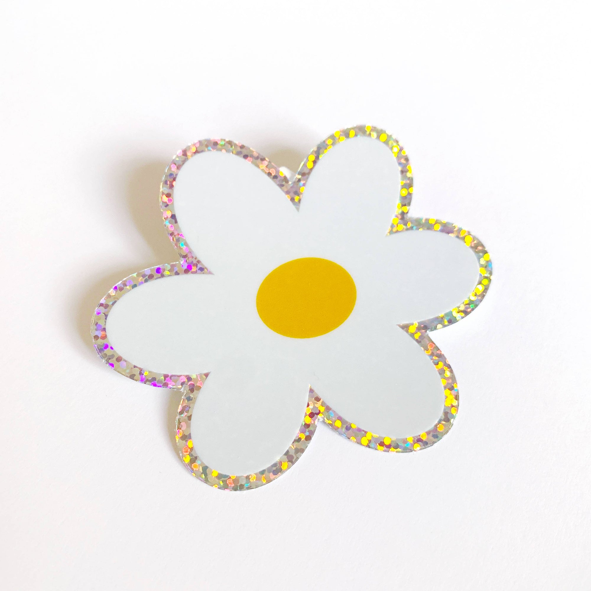 Glitter Daisy Sticker