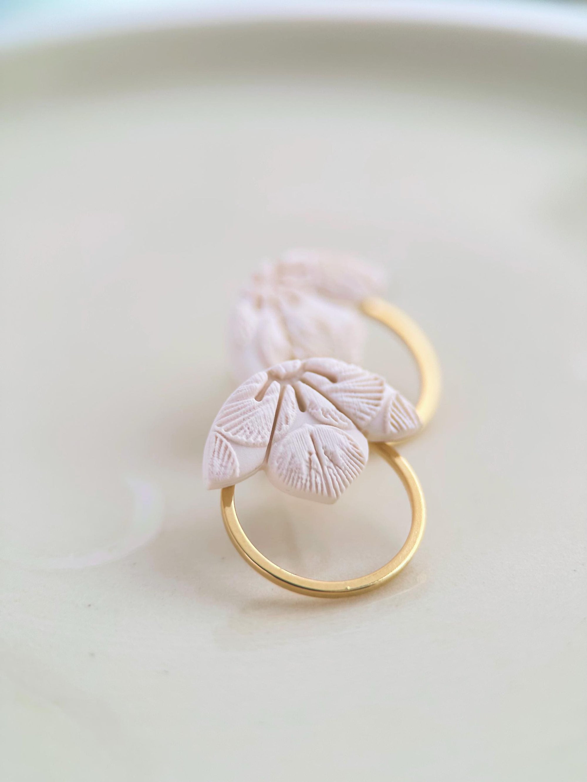 Cherry Blossom Ear Jacket: Ivory