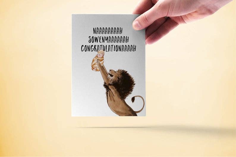 Lion King Baby - Funny New Baby Card