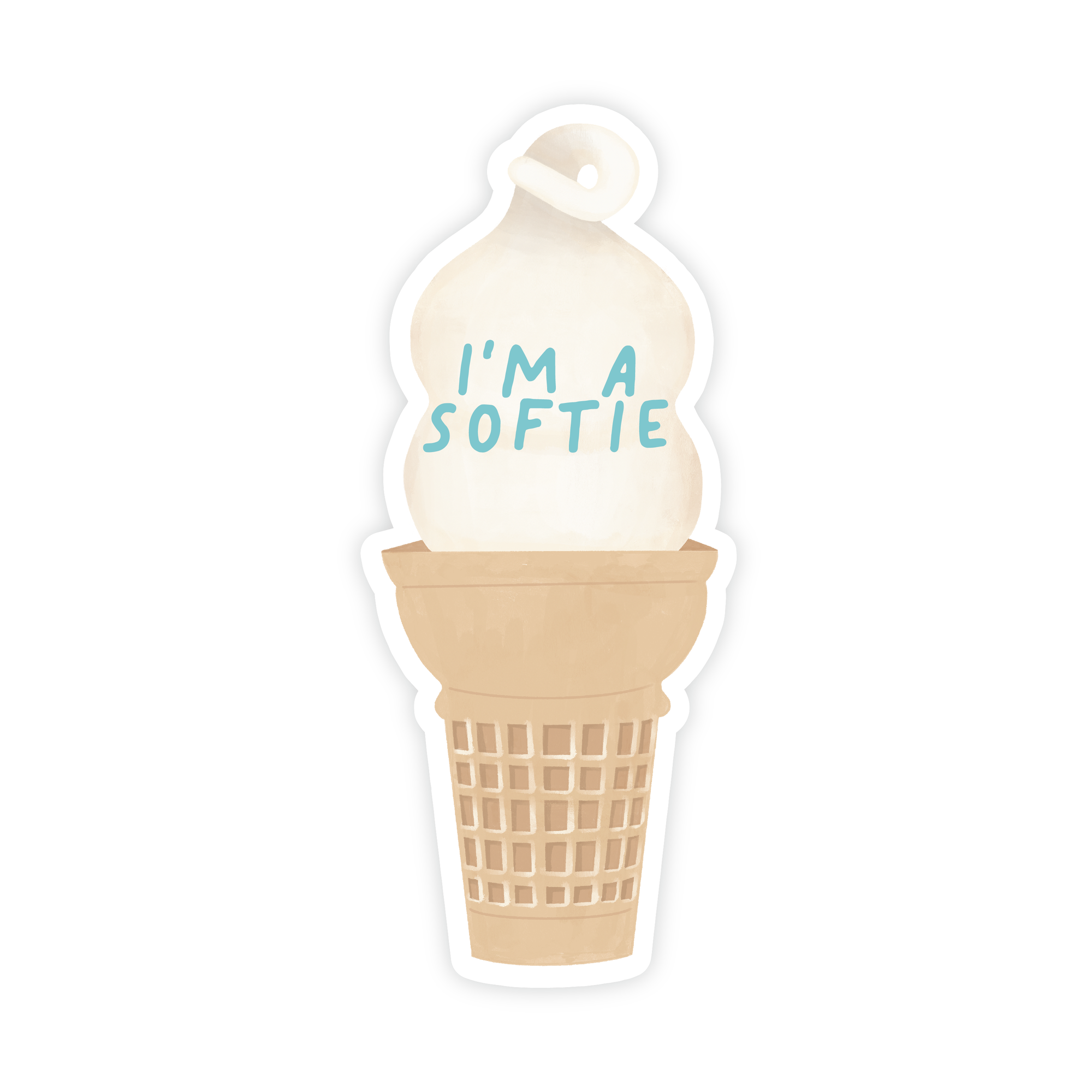 I'm A Softie Ice Cream - Vinyl Sticker