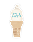 I'm A Softie Ice Cream - Vinyl Sticker