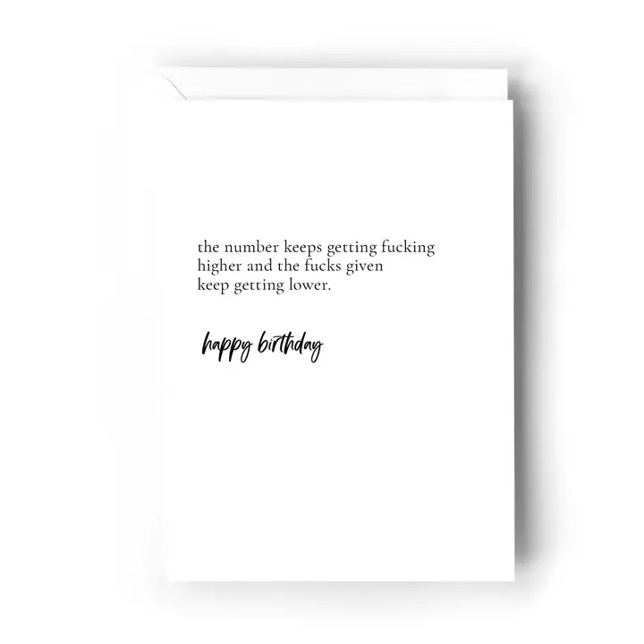 Number Keeps Getting Higher | Greeting Card