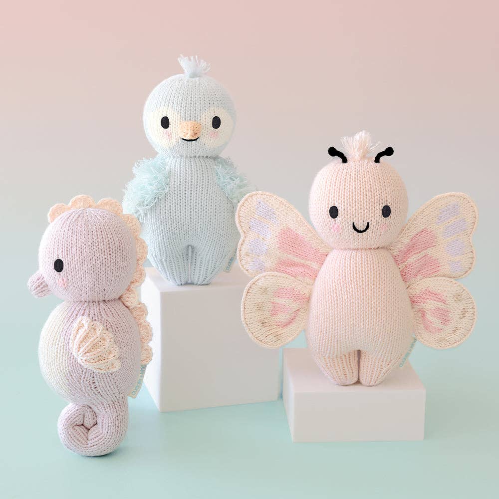 Baby Seahorse (lilac) | Hand-Knit Doll