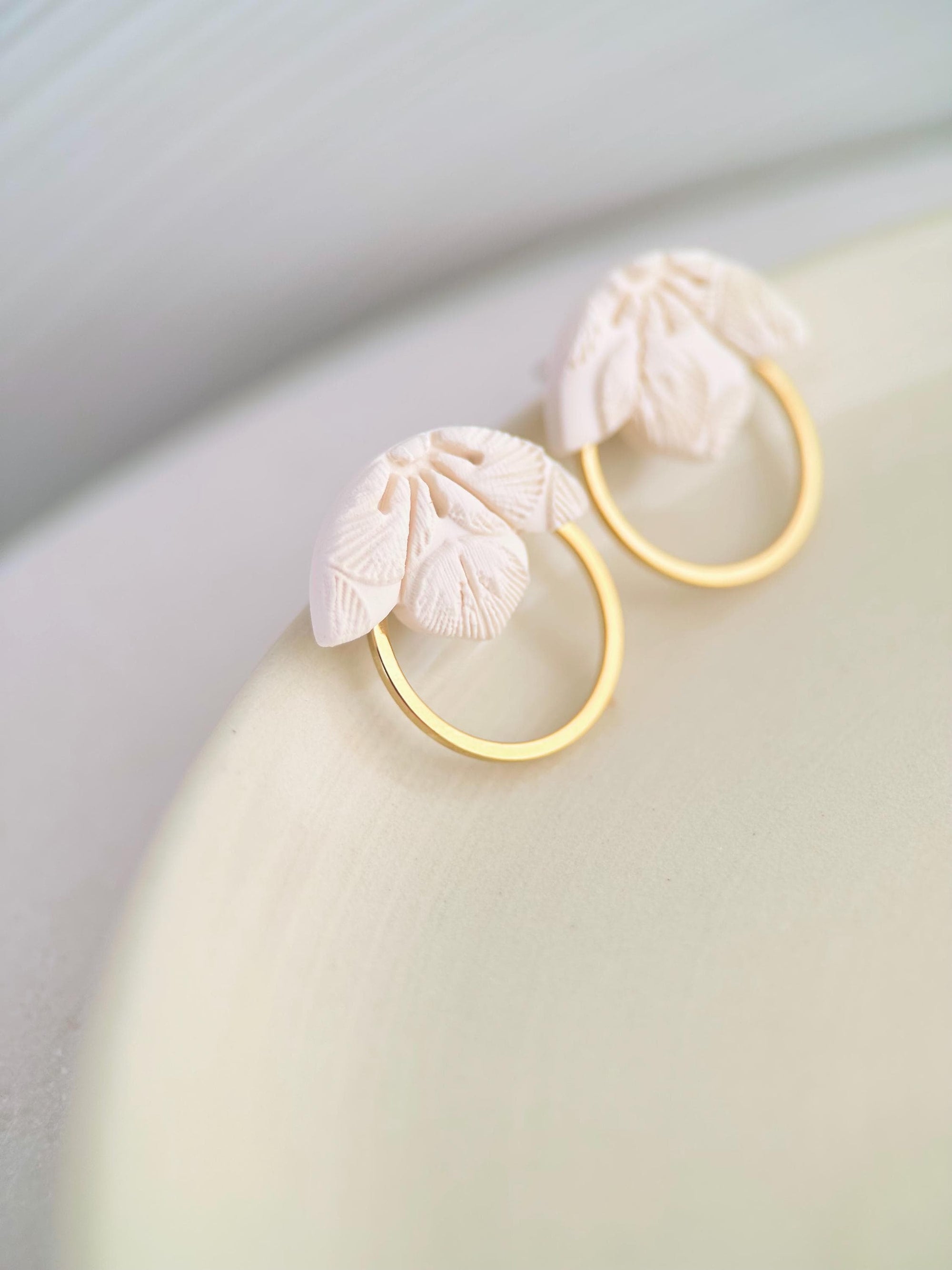 Cherry Blossom Ear Jacket: Ivory