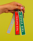 Tomato Girl Embroidered Keychain